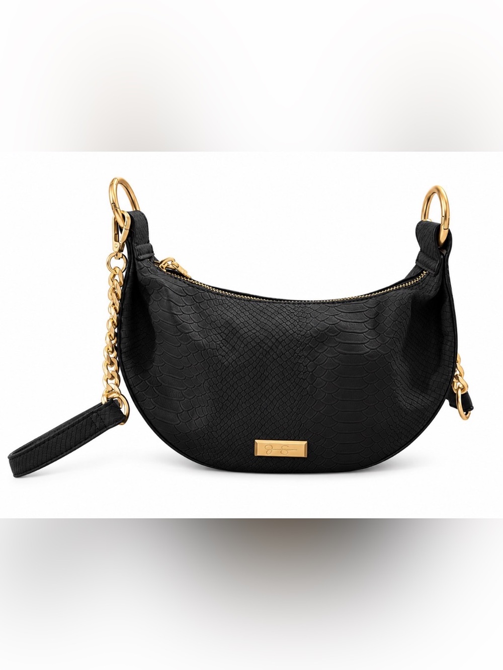 Jessica Simpson black crescent shoulder bag in new without tags condition.